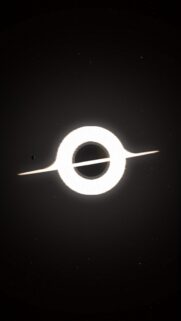 Interstellar Black Hole Aesthetic Minimalist Mobile Wallpaper