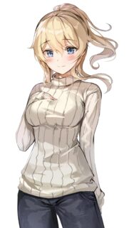 Jean Gunnhildr Genshin Impact Anime Girl in Cozy Sweater Mobile Wallpaper