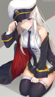 Stunning Anime Girl Military Uniform Wallpaper High Resolution