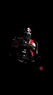 Minimalist Kratos God of War Portrait Mobile Wallpaper