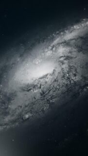 Stunning Black and White Spiral Galaxy Space Mobile Wallpaper