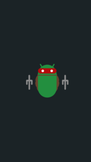 Minimalist Android Ninja Logo Mobile Wallpaper for Tech Enthusiasts