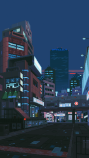 Stunning Cyberpunk Pixel Art Cityscape Night Mobile Wallpaper