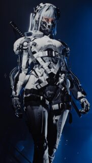 Futuristic Cyberpunk Female Cyborg Warrior High Resolution Wallpaper