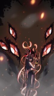 Anime Demon Girl Summoning Dark Powers Mobile Wallpaper HD