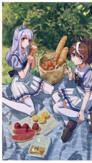 Anime Girls Having a Sunny Summer Picnic Wallpaper High Resolution