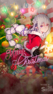 Emilia Re Zero Christmas Festive Anime Girl Phone Wallpaper