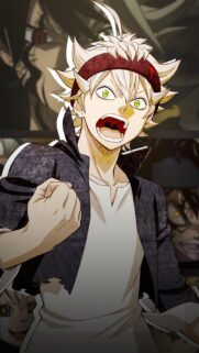 Asta Black Clover Intense Expression Anime Mobile Wallpaper