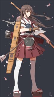 Anime Girl Archer Wallpaper with Traditional Sailor Outfit High Definition