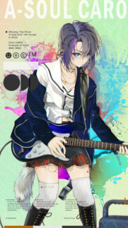 A-SOUL Carol Jiale Anime Guitarist Wallpaper HD for Mobile