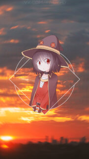 Megumin Konosuba Sunset Anime Wallpaper for Mobile Phones