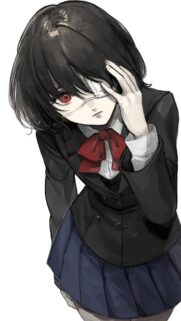 Anime Girl with Red Eyes and Eye Patch Aesthetic Wallpaper HD