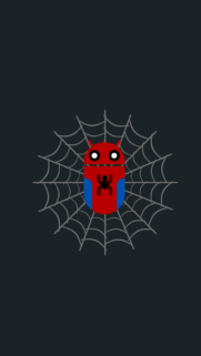 Minimalist Spiderman Android Mascot Wallpaper for Mobile Devices