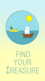 Find Your Treasure Nautical Adventure Illustration Mobile Wallpaper