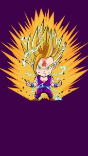 Chibi Super Saiyan 2 Gohan Wallpaper for Mobile Phone Background