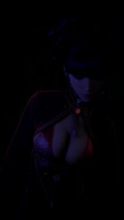 Mysterious Anime Girl in Red Traditional Dress Dark Aesthetic Wallpaper