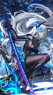 Stunning Anime Warrior Girl with Glowing Neon Sword Cyberpunk Wallpaper
