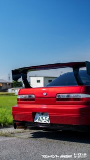 Red JDM Acura Integra Type R with Large Racing Spoiler Wallpaper