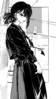 Stunning Anime Girl Aesthetic Manga Style Black and White Mobile Wallpaper