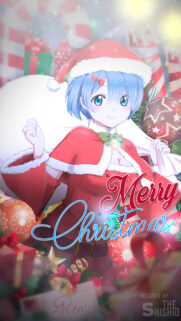 Rem Re Zero Merry Christmas Anime Wallpaper for Mobile