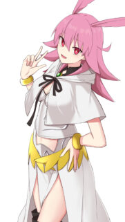 Cute Pink Haired Anime Girl with Rabbit Ears Wallpaper for Mobile