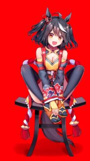 Cute Anime Girl with Animal Ears in Traditional Outfit Wallpaper