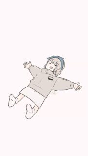 Cute Minimalist Anime Girl Relaxing Wallpaper for Mobile Screen