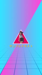 Aesthetic Anime Girl Synthwave Triangle Mobile Wallpaper HD
