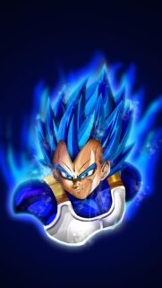 Vegeta Super Saiyan Blue Power Aura Wallpaper for Mobile Screens