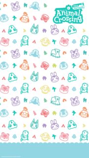 Cute Animal Crossing New Horizons Pattern Wallpaper for Mobile