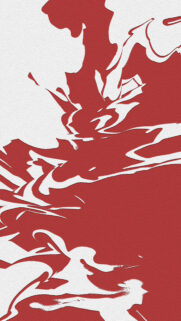 Minimalist Red and White Abstract Liquid Wave Mobile Wallpaper Background