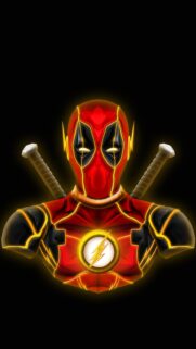Deadpool x The Flash Mashup Superhero Wallpaper for Mobile