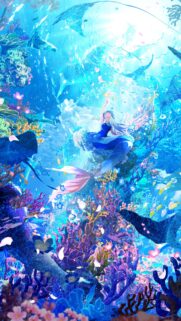 Stunning Anime Mermaid Underwater World High Quality Mobile Wallpaper