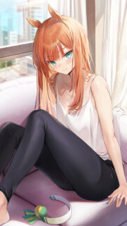 Cute Anime Girl with Horse Ears Aesthetic Wallpaper for Mobile