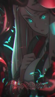 Anime Girl with Glowing Cyan Eyes Cyberpunk Wallpaper Aesthetic