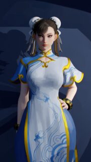 Chun Li Street Fighter Digital Art Portrait Mobile Wallpaper