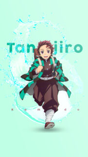 Tanjiro Kamado Demon Slayer Anime Water Breathing Aesthetic Wallpaper for Mobile