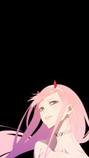 Minimalist Zero Two Darling in the Franxx Aesthetic Mobile Wallpaper