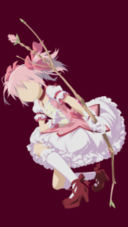 Minimalist Madoka Kaname Magical Girl Wallpaper for Mobile