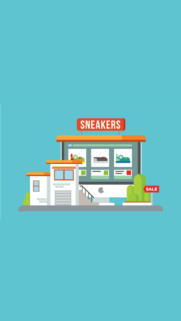 Minimalist Sneakers Online Store Illustration High Quality Mobile Wallpaper