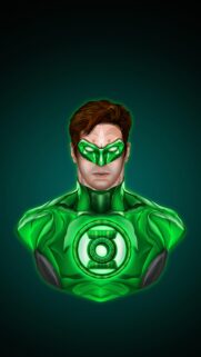 Green Lantern Hal Jordan Superhero Portrait High Quality Mobile Wallpaper