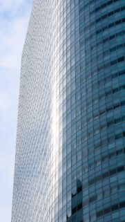 Minimalist Modern Skyscraper Glass Facade Architectural Wallpaper for Mobile
