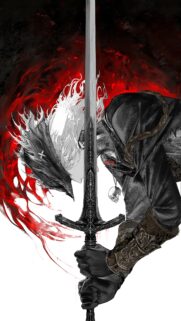 Dark Fantasy Anime Warrior with Sword Wallpaper for Mobile