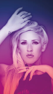 Ellie Goulding Portrait Gradient Wallpaper Aesthetic Mobile Background