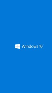 Minimalist Windows 10 Logo Mobile Wallpaper in Vibrant Blue Background