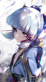 Kamisato Ayaka Genshin Impact Anime Girl Winter Aesthetic HD Mobile Wallpaper