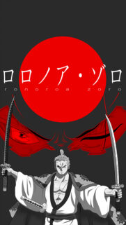 Minimalist Roronoa Zoro One Piece Samurai Art Mobile Wallpaper