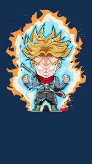 Chibi Super Saiyan Future Trunks Dragon Ball Z Power Aura Wallpaper
