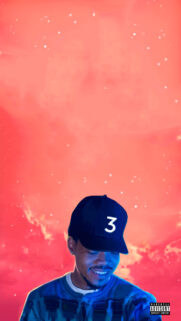 Chance the Rapper Coloring Book Aesthetic Wallpaper in Vibrant Orange and Blue