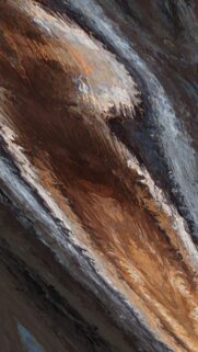 Abstract Liquid Motion Texture Wallpaper with Earthy Brown and Metallic Tones